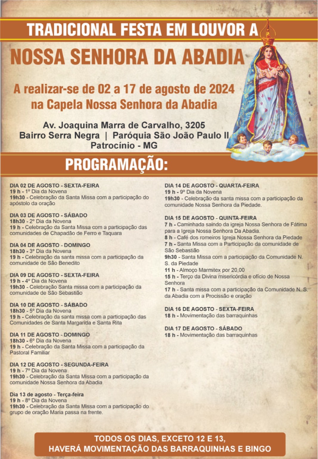 Festa em Louvor a Nossa Senhora da Abadia