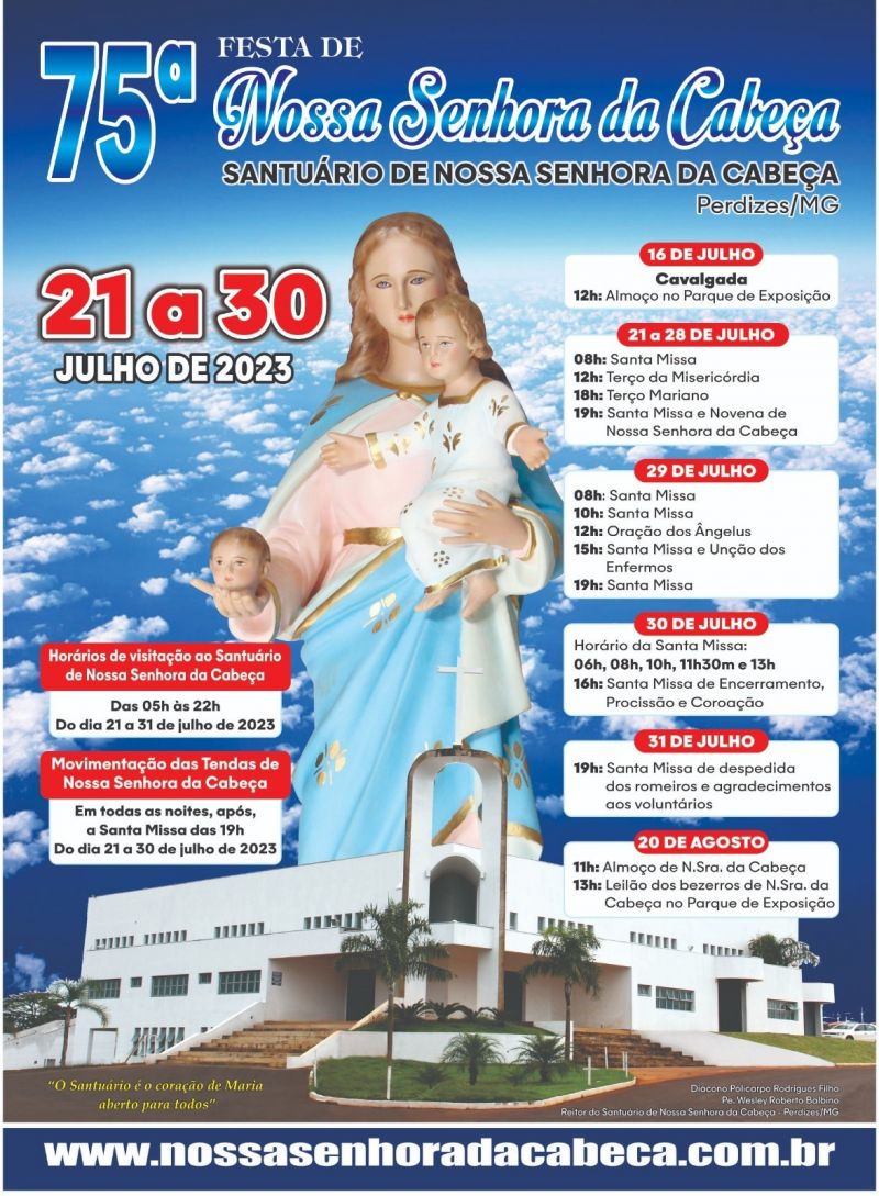 17-07-2023 Banner 75 Festa Nossa Senhora da Cabeça Perdizes
