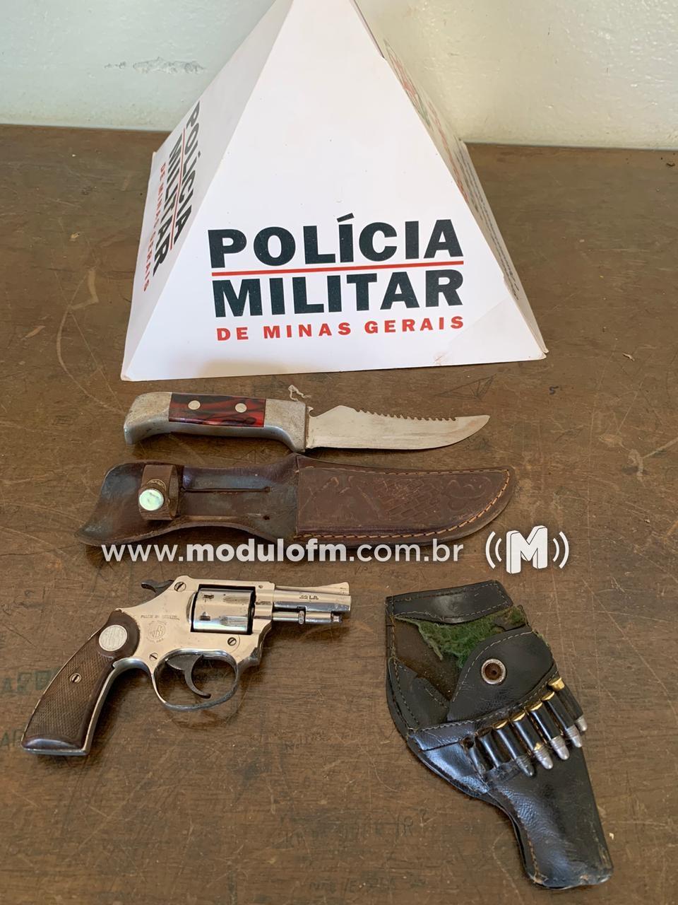 Imagem 1 do post Homem armado com faca e revólver é preso pela Polícia Rodoviária Militar
