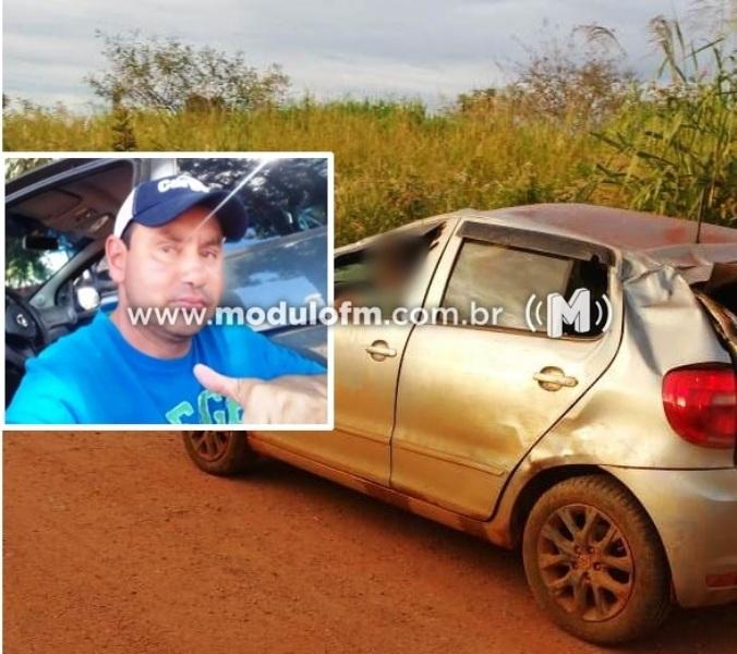Motorista é arremessado para fora de carro e morre após capotamento na zona rural de Serra do Salitre