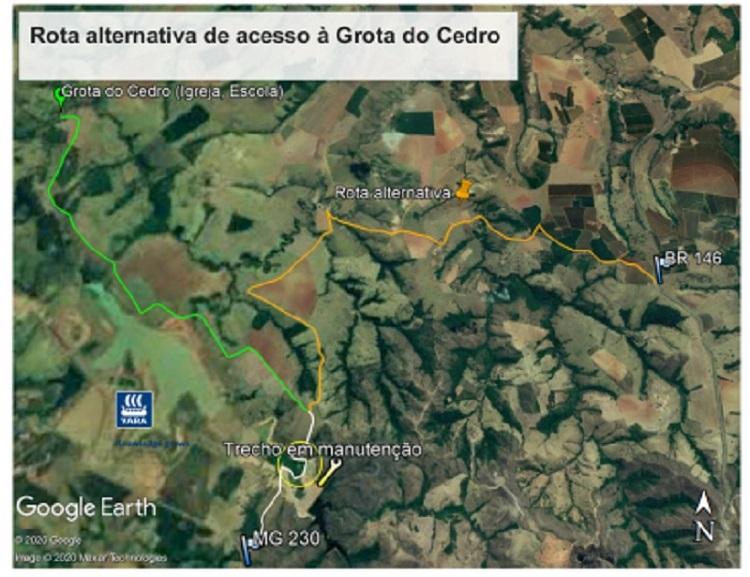 Yara divulga nova nota sobre situação da estrada de acesso à Grota do Cedro