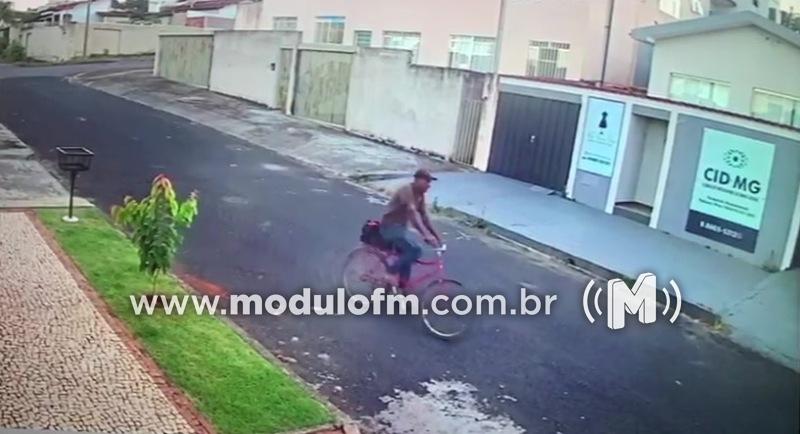 Ladrão da bicicleta vermelha furta residências e assusta moradores em Patrocínio
