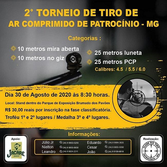 Clube do Tiro de Patrocínio promove 2º Torneio de Tiro de Ar Comprimido neste domingo (30)