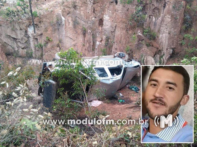 Homem desaparecido é encontrado vivo preso às ferragens de veículo caído em ribanceira na MG-190