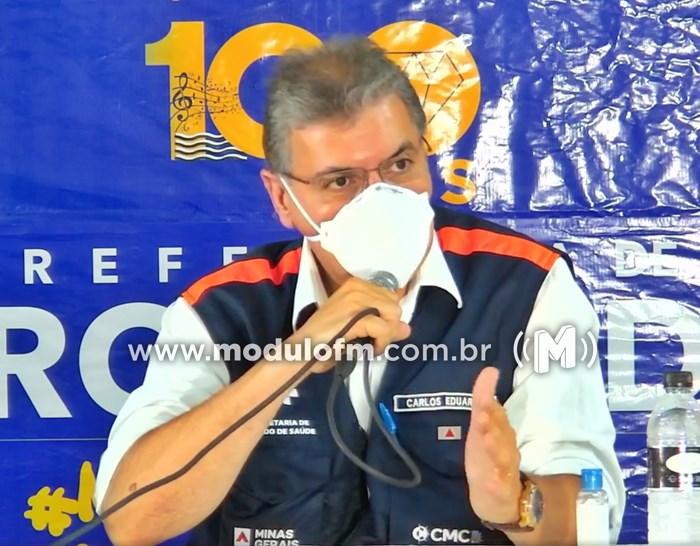 Secretário de Saúde do Estado, Carlos Eduardo Amaral, destacou ações de enfrentamento a covid-19 na região