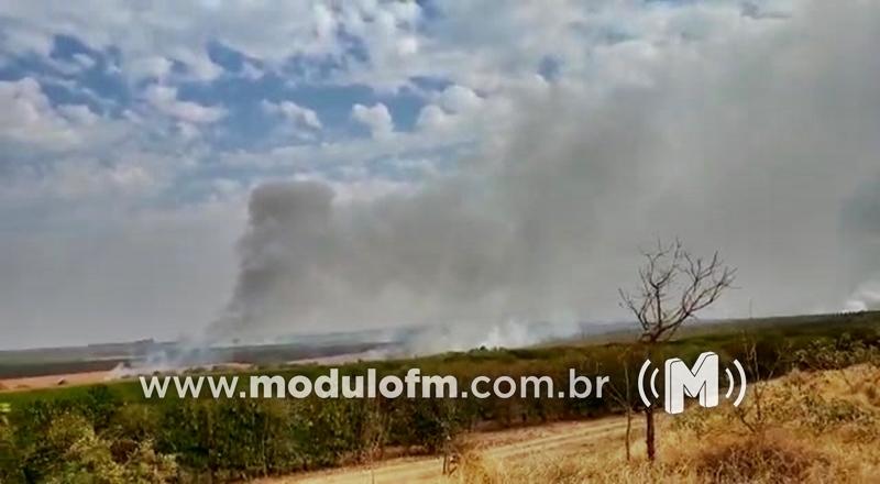 Veja o vídeo: Incêndios devastam mais de mil hectares em apenas um dia em Patrocínio e Serra do Salitre