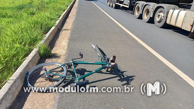 Imagem 1 do post Morador de Brejo Bonito morre após ser atropelado por carreta na BR-146