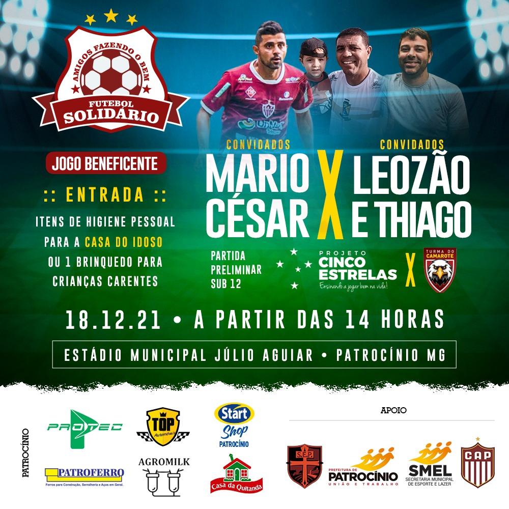 Futebol Solidário “Amigos Fazendo o Bem” será realizado no próximo dia 18 em Patrocínio