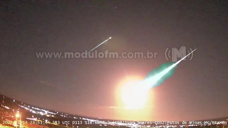 Moradores de diversas cidades do Alto Paranaíba e Triângulo Mineiro avistam meteoro