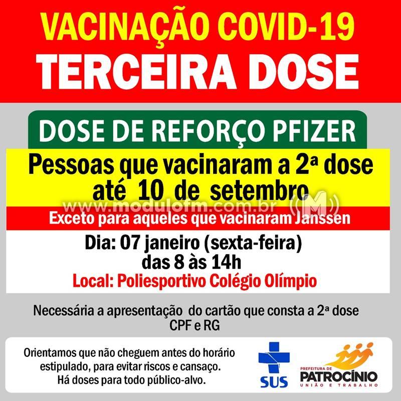 Pessoas que receberam 2ª dose até dia 10 de setembro serão imunizadas com dose de reforço nesta sexta (7)