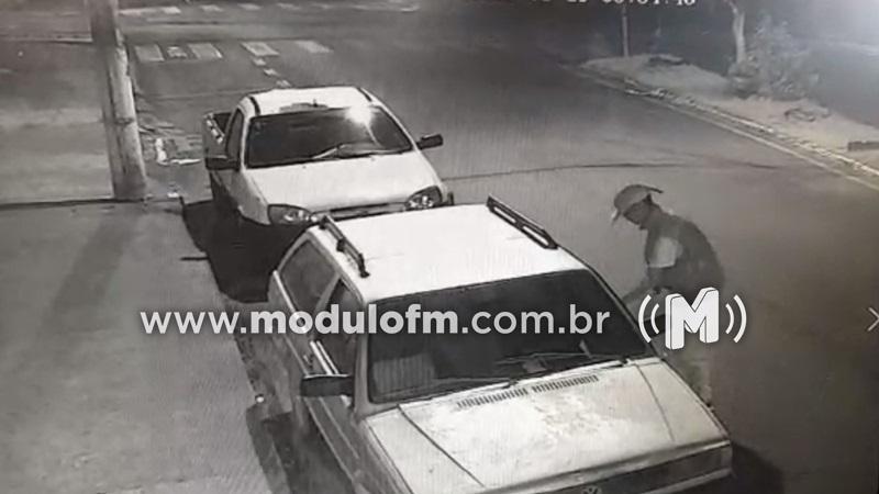 Veja o vídeo: Câmera de segurança flagra furto de veículo em Patrocínio