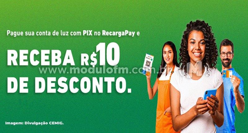 Cemig e RecargaPay oferecem desconto no pagamento da fatura de energia com PIX