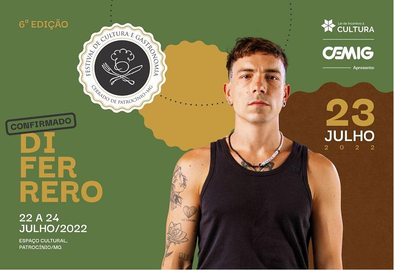 Di Ferrero é o primeiro show de artista de renome nacional confirmado no Festival de Cultura e Gastronomia