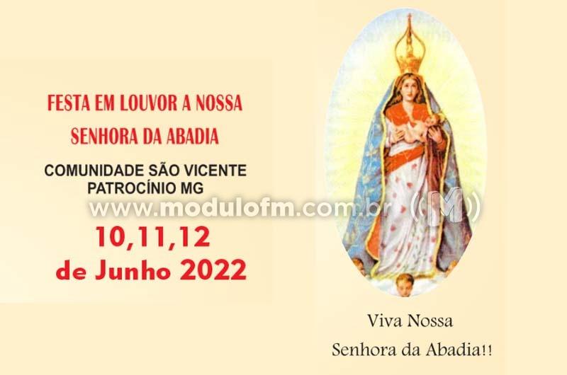 Festa em Louvor a Nossa Senhora da Abadia terá início nesta sexta-feira (10)