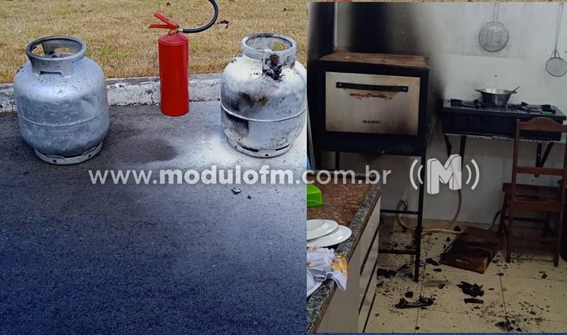 Lanchonete na Rodoviária é incendiada após rompimento de mangueira de botijão