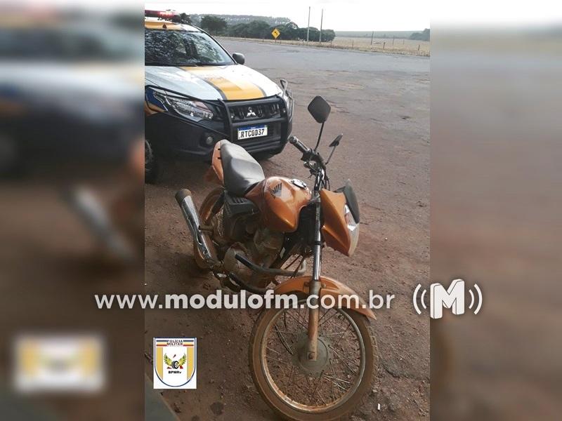 Homem é preso por conduzir motocicleta com chassi e placa adulterados na MG-230 em Patrocínio