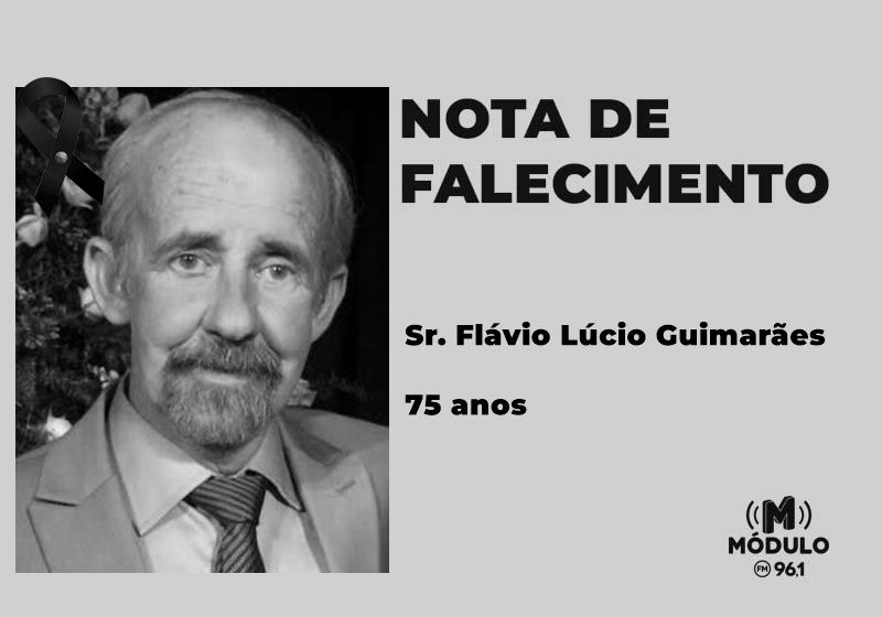 Nota de falecimento Sr. Flávio Lúcio Guimarães aos 75 anos