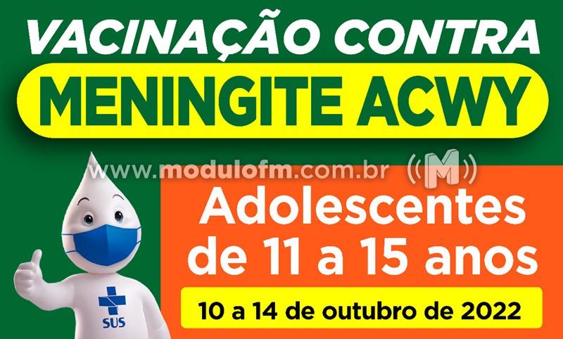 Secretaria Municipal de Saúde imunizará adolescentes contra Meningite na próxima semana