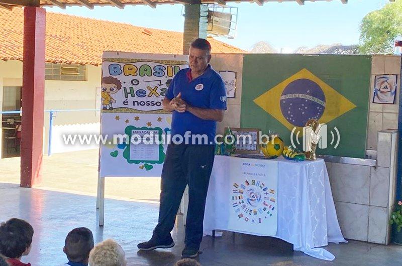 Adélio Furtado participa de projeto da E. E. Prof. Irma Carvalho sobre a Copa do Mundo 2022