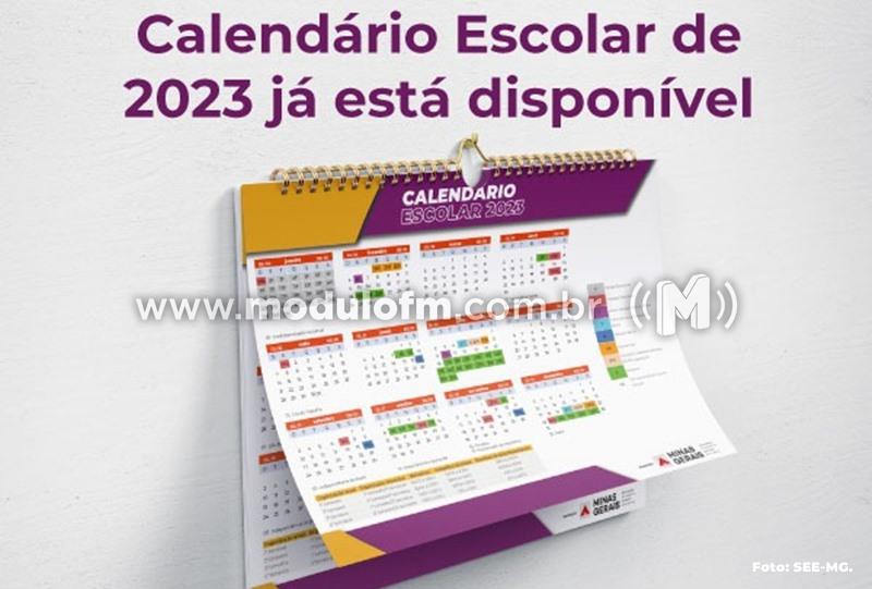 Calendário Escolar 2023 da rede pública estadual de Minas Gerais foi divulgado