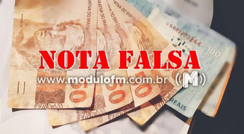 Comerciante tem prejuízo de quase mil reais com notas falsas em Patrocínio