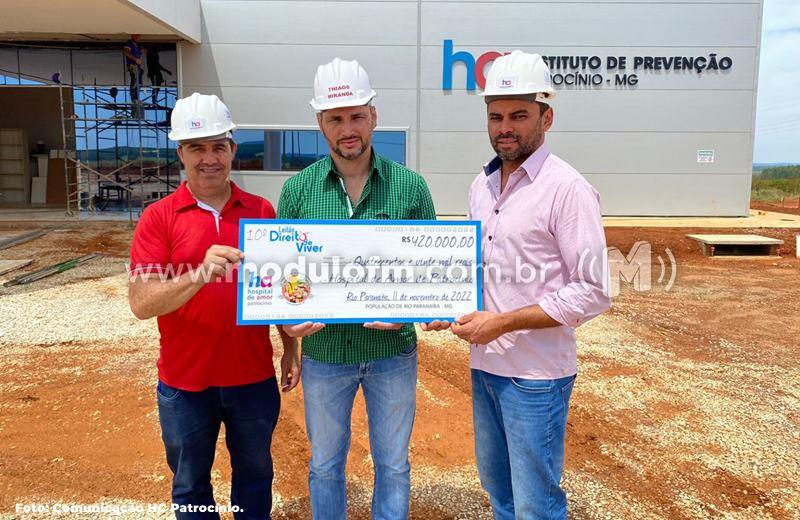 HC Patrocínio recebe doação de R$ 420 mil da população de Rio Paranaíba