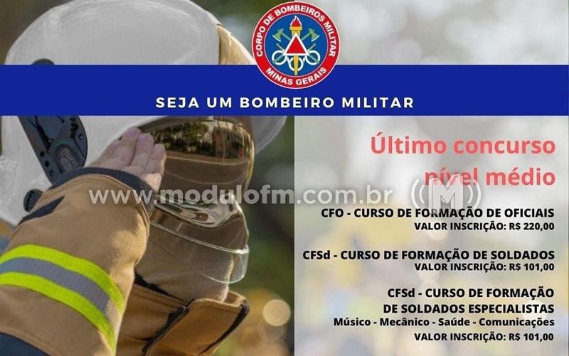 Inscrições para o Concurso do Corpo de Bombeiros Militar de Minas Gerais vão até dia 8 de dezembro