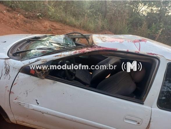 Imagem 2 do post Motorista morre após veículo capotar na zona rural de Monte Carmelo
