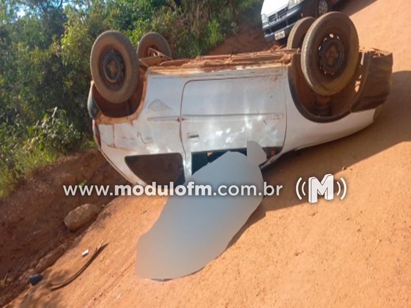 Imagem 1 do post Motorista morre após veículo capotar na zona rural de Monte Carmelo