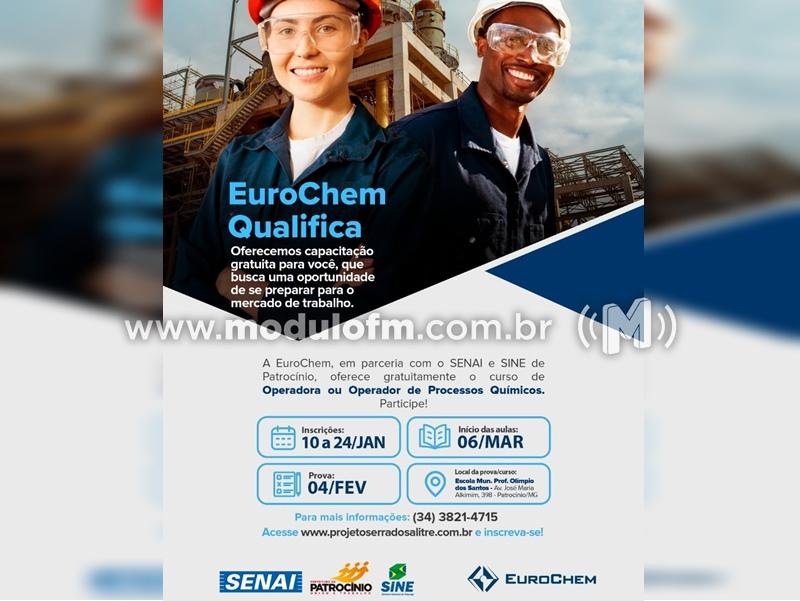 EuroChem oferece curso gratuito para Operador ou Operadora de Processos Químicos