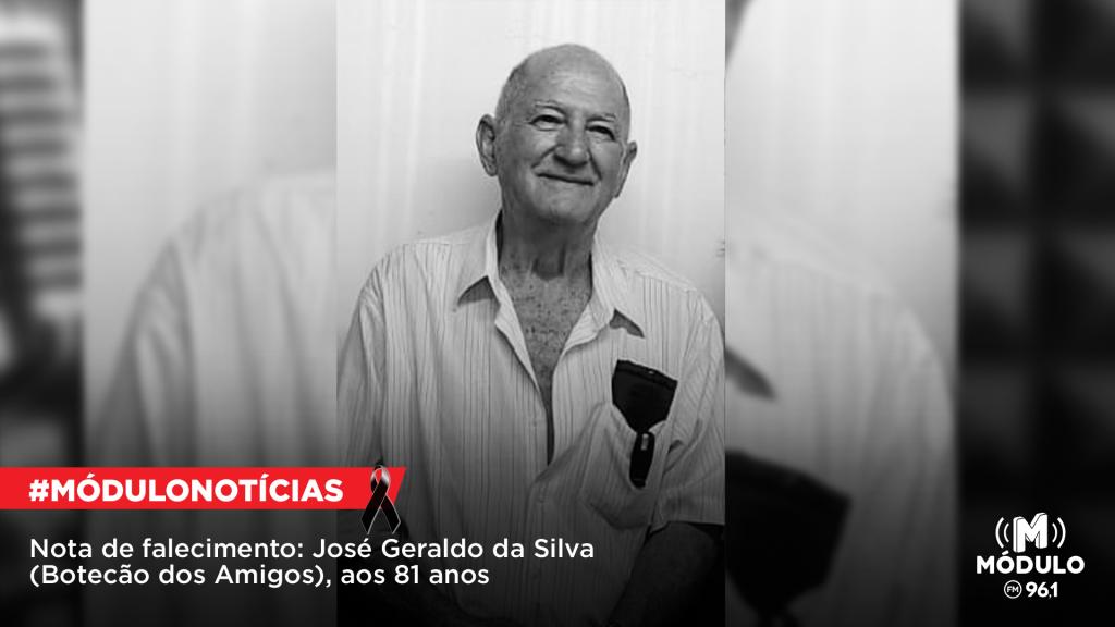 Nota de Falecimento: José Geraldo da Silva (Botecão dos Amigos), aos 81 anos