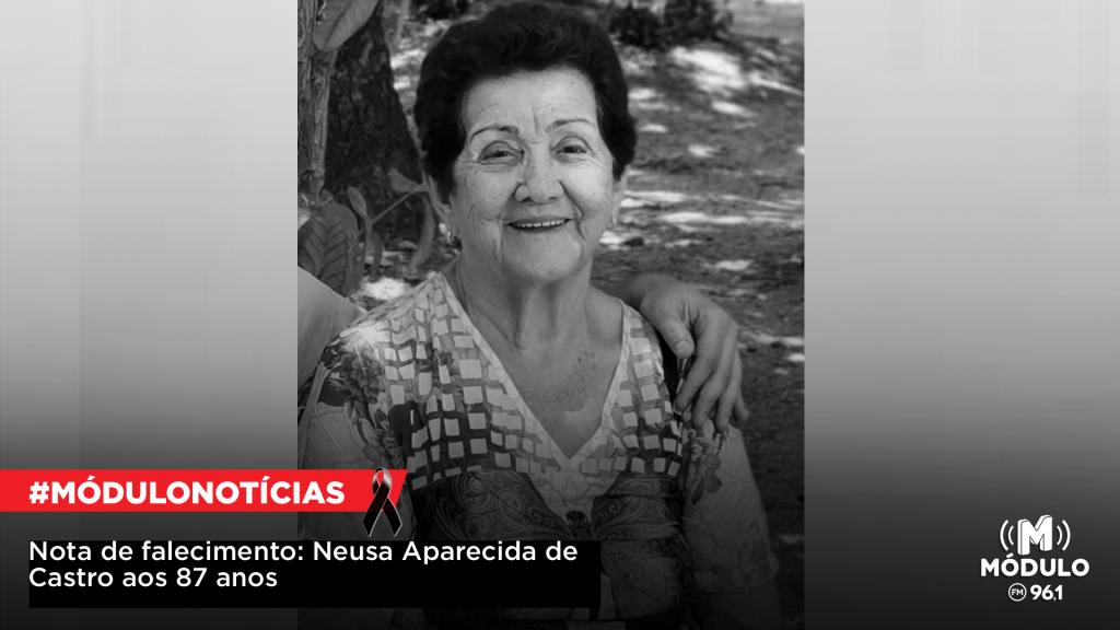 Nota de falecimento: Neusa Aparecida de Castro aos 87 anos