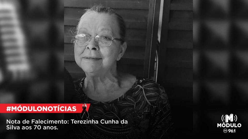 Nota de falecimento: Terezinha Cunha da Silva aos 70 anos