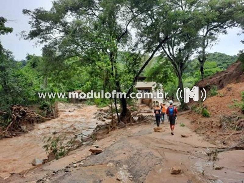 Sobe para 216 o número de municípios em situação de emergência por causa das chuvas em Minas Gerais