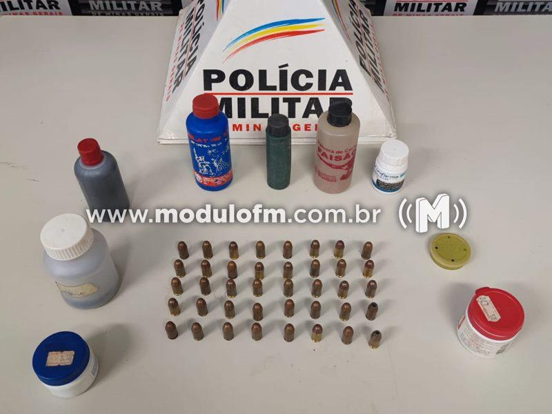 PM cumpre mandado de prisão e apreende quase 50 munições em residência no bairro Marciano Brandão