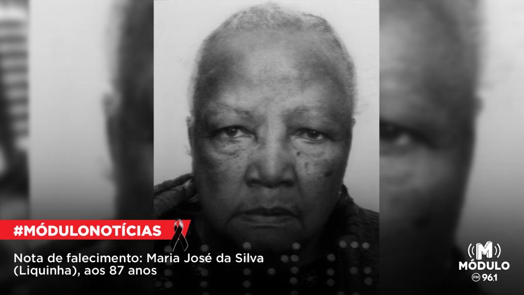 Nota de Falecimento: Maria José da Silva (Liquinha), aos 87 anos