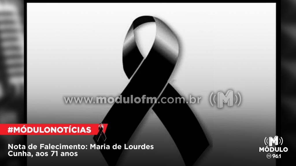 Nota de Falecimento: Maria de Lourdes Cunha, aos 71 anos