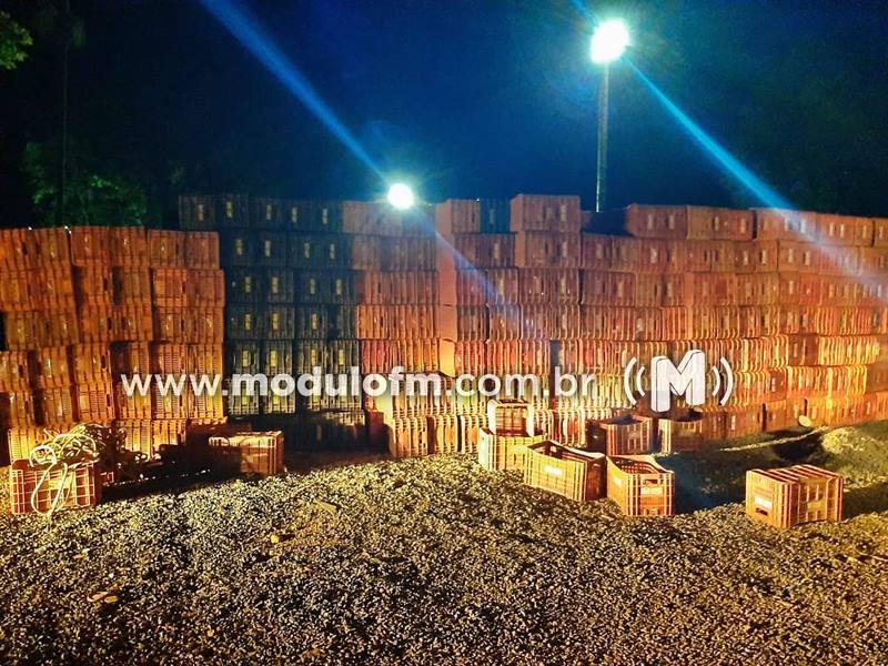 PM recupera 15.000 caixas de carregamento de Hortifrut furtadas em Patrocínio