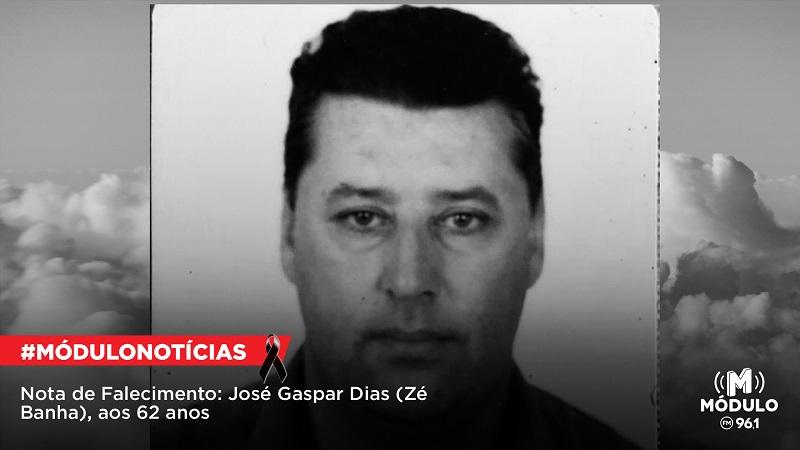 Nota de Falecimento: José Gaspar Dias (Zé Banha), aos 62 anos