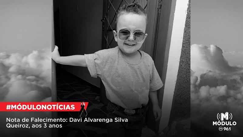 Nota de Falecimento: Davi Alvarenga Silva Queiroz, aos 3 anos