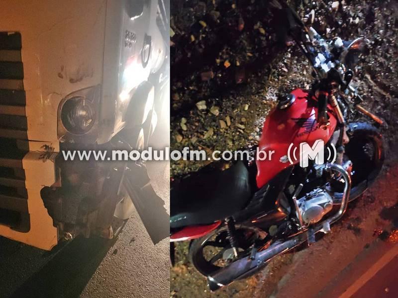Trágico acidente tira a vida de motociclista após colisão com caminhão na MG-190 em Monte Carmelo