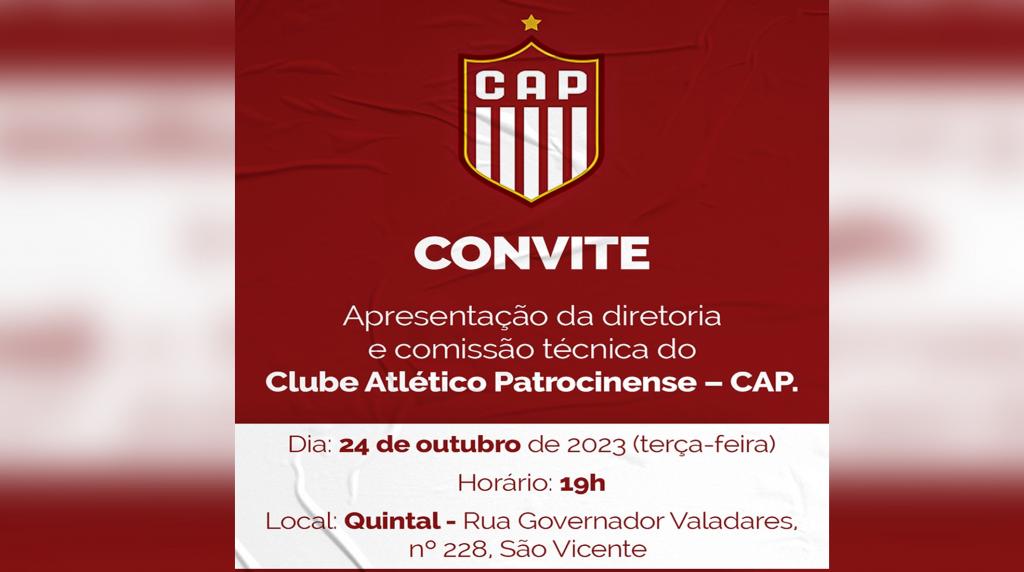 Apresentação da comissão técnica do Clube Atlético Patrocinense -...