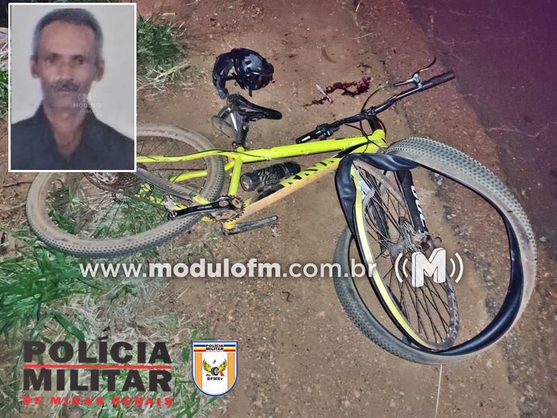 Colisão violenta entre bicicletas deixa homem morto na MG-190 em Monte Carmelo