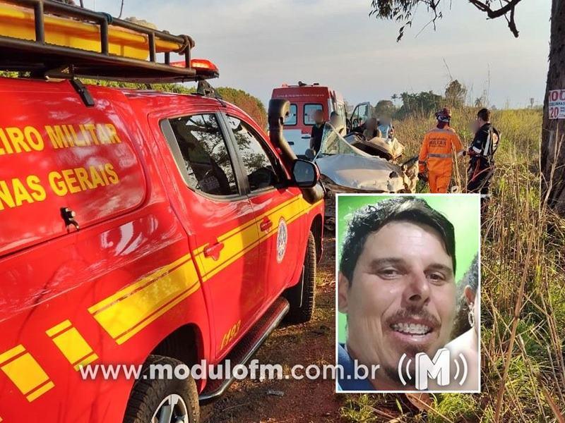 Tragédia: colisão frontal entre Fiat/Strada e caminhão causa morte de homem na BR-365