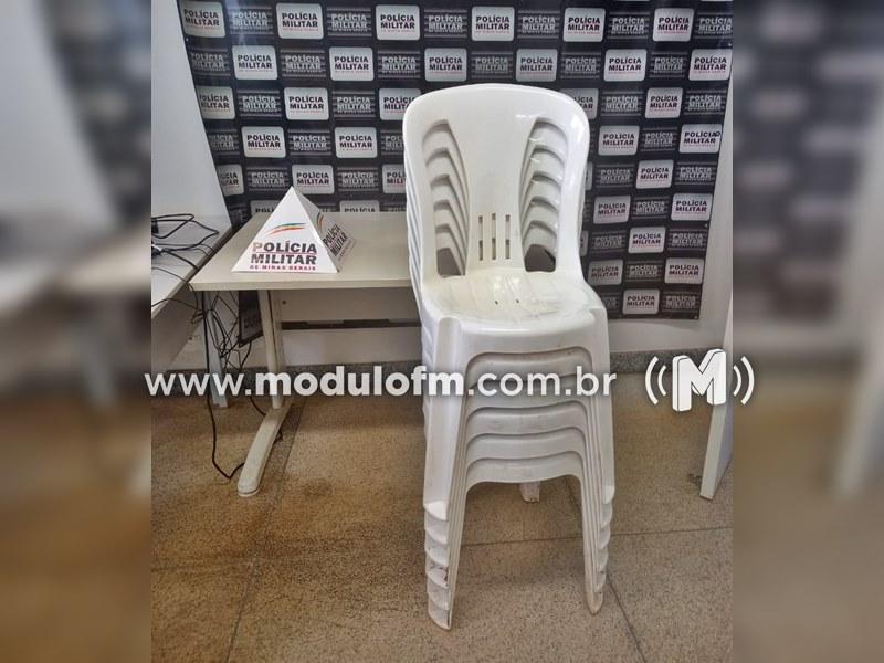 Adolescente e jovem são detidos por receptação de cadeiras furtadas durante festa em educandário de Patrocínio