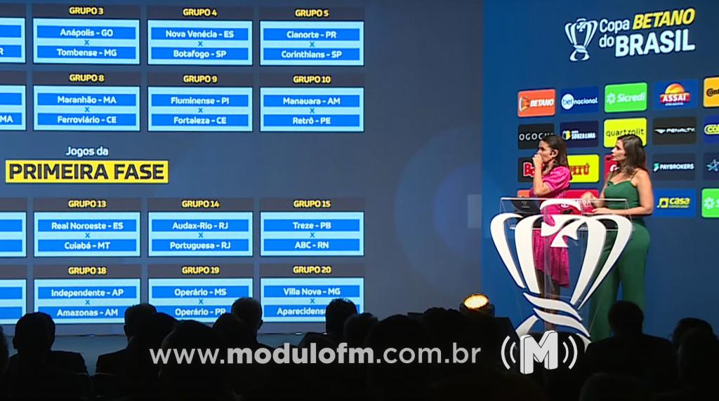 Definidos os confrontos da 1ºFase da Copa Betano do Brasil