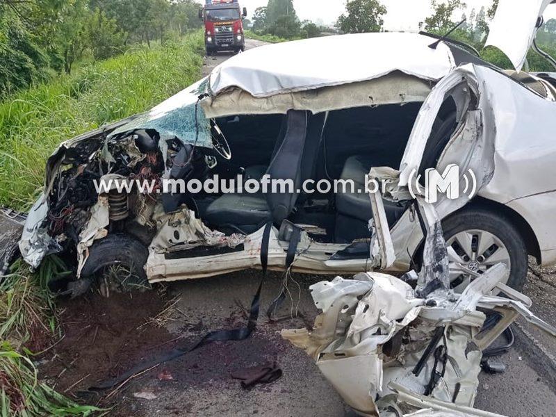 Homem perde a vida após acidente entre carro e caminhão na BR-365  próximo de Guimarânia