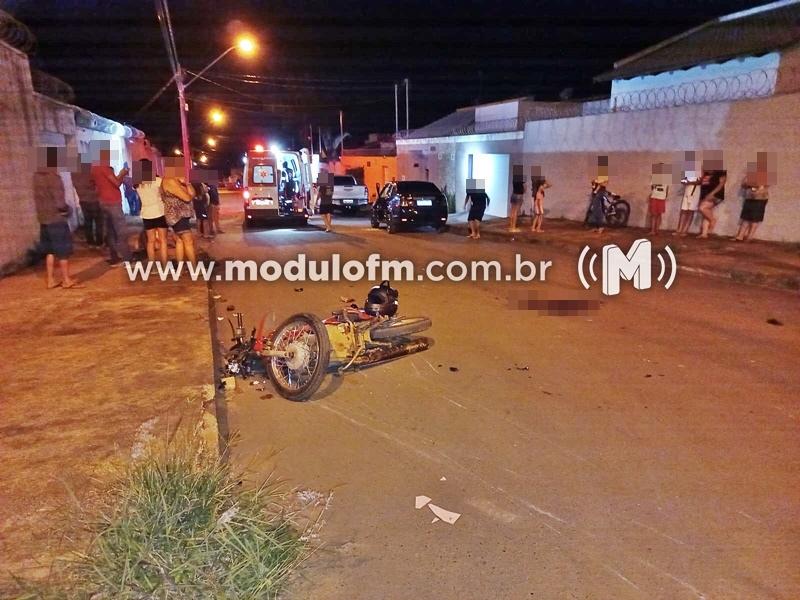 Imprudência e mato alto podem ter ocasionado grave acidente no bairro Nações em Patrocínio