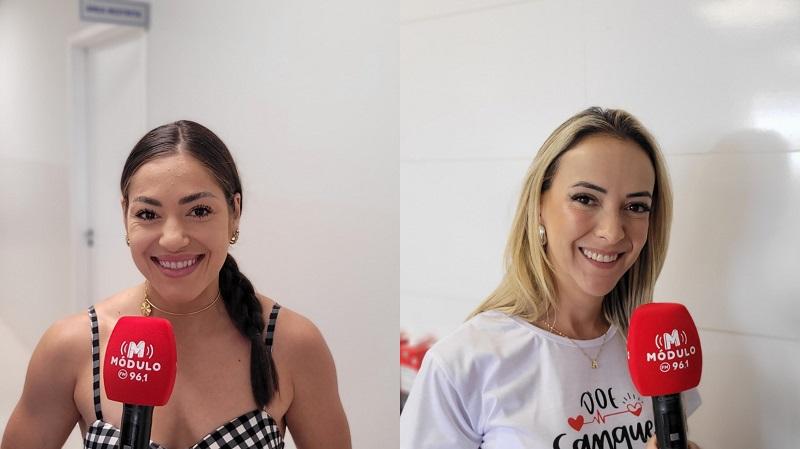 Influenciadoras Giovanna Nayara e Aline Alves participam da primeira doação de sangue no Pace Hemominas de Patrocínio