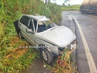 Idoso morre após acidente entre veículo de passeio e caminhão na MG-187 próximo de Salitre de Minas